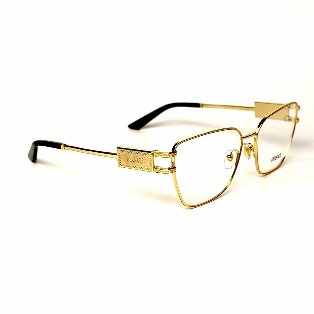 Versace Mod 1301 1002 Gold New Eyeglasses Authentic - Picture 4 of 7